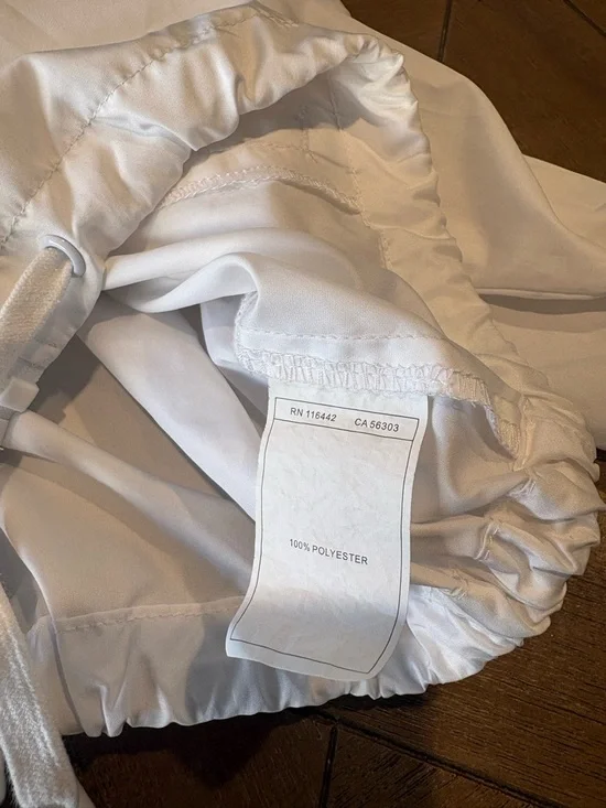 A. Lab Womens Windbreaker Jacket White Hoodie Full Zip Size L Rainbow - Picture 4 of 6